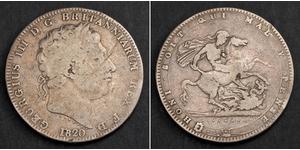 1 Crown Vereinigtes Königreich von Großbritannien und Irland (1801-1922) Silber Georg III (1738-1820)