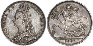 1 Crown Vereinigtes Königreich von Großbritannien und Irland (1801-1922) Silber Victoria (1819 - 1901)