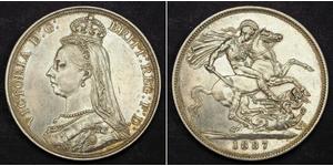 1 Crown Vereinigtes Königreich von Großbritannien und Irland (1801-1922) Silber Victoria (1819 - 1901)