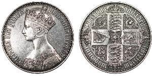 1 Crown Vereinigtes Königreich von Großbritannien und Irland (1801-1922) Silber Victoria (1819 - 1901)