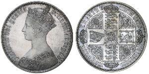 1 Crown Vereinigtes Königreich von Großbritannien und Irland (1801-1922) Silber Victoria (1819 - 1901)