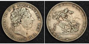 1 Crown Vereinigtes Königreich von Großbritannien und Irland (1801-1922) Silber Georg III (1738-1820)