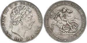 1 Crown Vereinigtes Königreich von Großbritannien und Irland (1801-1922) Silber Georg III (1738-1820)