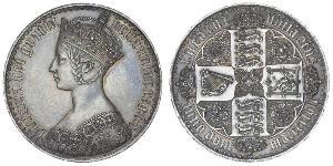 1 Crown Vereinigtes Königreich von Großbritannien und Irland (1801-1922) Silber Victoria (1819 - 1901)