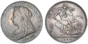 1 Crown Vereinigtes Königreich von Großbritannien und Irland (1801-1922) Silber Victoria (1819 - 1901)