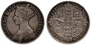 1 Crown Vereinigtes Königreich von Großbritannien und Irland (1801-1922) Silber Victoria (1819 - 1901)