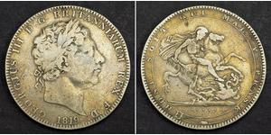 1 Crown Vereinigtes Königreich von Großbritannien und Irland (1801-1922) Silber Georg III (1738-1820)