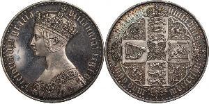 1 Crown Vereinigtes Königreich von Großbritannien und Irland (1801-1922) Silber Victoria (1819 - 1901)