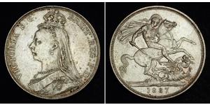 1 Crown Vereinigtes Königreich von Großbritannien und Irland (1801-1922) Silber Victoria (1819 - 1901)