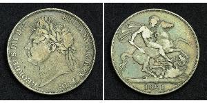 1 Crown Vereinigtes Königreich von Großbritannien und Irland (1801-1922) Silber Georg IV (1762-1830)