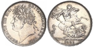 1 Crown Vereinigtes Königreich von Großbritannien und Irland (1801-1922) Silber Georg IV (1762-1830)