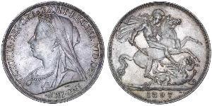 1 Crown Vereinigtes Königreich von Großbritannien und Irland (1801-1922) Silber Victoria (1819 - 1901)