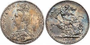 1 Crown Vereinigtes Königreich von Großbritannien und Irland (1801-1922) Silber Victoria (1819 - 1901)