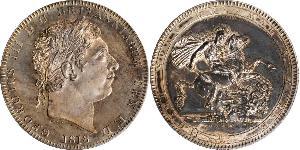 1 Crown Vereinigtes Königreich von Großbritannien und Irland (1801-1922) Silber Georg III (1738-1820)