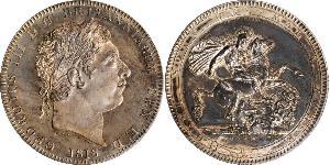 1 Crown Vereinigtes Königreich von Großbritannien und Irland (1801-1922) Silber Georg III (1738-1820)