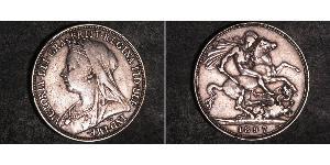 1 Crown Vereinigtes Königreich von Großbritannien und Irland (1801-1922) Silber Victoria (1819 - 1901)