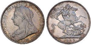 1 Crown Vereinigtes Königreich von Großbritannien und Irland (1801-1922) Silber Victoria (1819 - 1901)