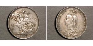 1 Crown Vereinigtes Königreich von Großbritannien und Irland (1801-1922) Silber Victoria (1819 - 1901)