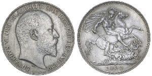 1 Crown Vereinigtes Königreich von Großbritannien und Irland (1801-1922) Silber Eduard VII (1841-1910)