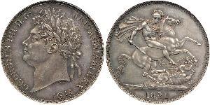 1 Crown Vereinigtes Königreich von Großbritannien und Irland (1801-1922) Silber Georg IV (1762-1830)