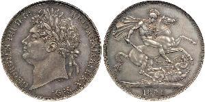 1 Crown Vereinigtes Königreich von Großbritannien und Irland (1801-1922) Silber Georg IV (1762-1830)