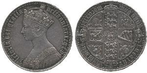 1 Crown Vereinigtes Königreich von Großbritannien und Irland (1801-1922) Silber Victoria (1819 - 1901)