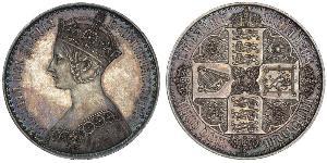 1 Crown Vereinigtes Königreich von Großbritannien und Irland (1801-1922) Silber Victoria (1819 - 1901)