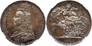 1 Crown Vereinigtes Königreich von Großbritannien und Irland (1801-1922) Silber Victoria (1819 - 1901)