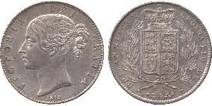 1 Crown Vereinigtes Königreich von Großbritannien und Irland (1801-1922) Silber Victoria (1819 - 1901)
