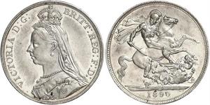 1 Crown Vereinigtes Königreich von Großbritannien und Irland (1801-1922) Silber Victoria (1819 - 1901)