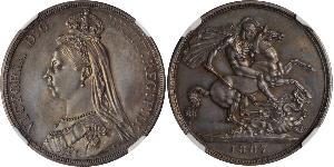 1 Crown Vereinigtes Königreich von Großbritannien und Irland (1801-1922) Silber Victoria (1819 - 1901)