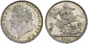 1 Crown Vereinigtes Königreich von Großbritannien und Irland (1801-1922) Silber Georg IV (1762-1830)