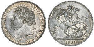 1 Crown Vereinigtes Königreich von Großbritannien und Irland (1801-1922) Silber Georg IV (1762-1830)