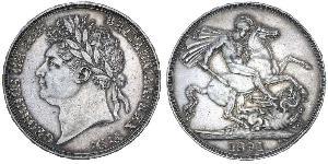 1 Crown Vereinigtes Königreich von Großbritannien und Irland (1801-1922) Silber Georg IV (1762-1830)