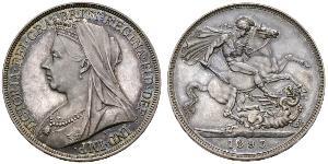 1 Crown Vereinigtes Königreich von Großbritannien und Irland (1801-1922) Silber Victoria (1819 - 1901)