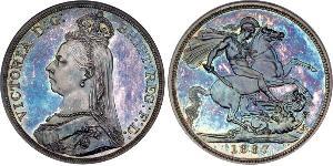 1 Crown Vereinigtes Königreich von Großbritannien und Irland (1801-1922) Silber Victoria (1819 - 1901)