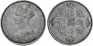 1 Crown Vereinigtes Königreich von Großbritannien und Irland (1801-1922) Silber Victoria (1819 - 1901)