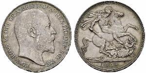 1 Crown Vereinigtes Königreich von Großbritannien und Irland (1801-1922) Silber Eduard VII (1841-1910)