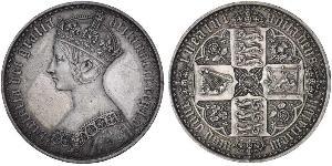 1 Crown Vereinigtes Königreich von Großbritannien und Irland (1801-1922) Silber Victoria (1819 - 1901)