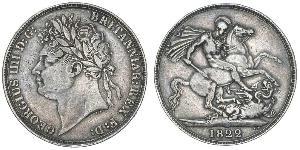 1 Crown Vereinigtes Königreich von Großbritannien und Irland (1801-1922) Silber Georg IV (1762-1830)