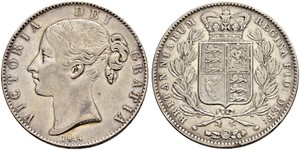 1 Crown Vereinigtes Königreich von Großbritannien und Irland (1801-1922) Silber Victoria (1819 - 1901)