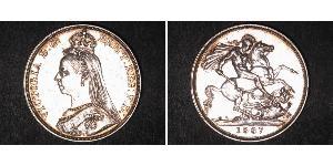 1 Crown Vereinigtes Königreich von Großbritannien und Irland (1801-1922) Silber Victoria (1819 - 1901)