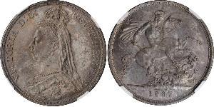 1 Crown Vereinigtes Königreich von Großbritannien und Irland (1801-1922) Silber Victoria (1819 - 1901)