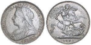 1 Crown Vereinigtes Königreich von Großbritannien und Irland (1801-1922) Silber Victoria (1819 - 1901)