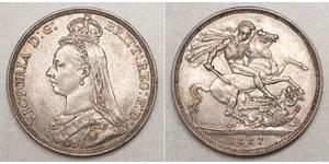 1 Crown Vereinigtes Königreich von Großbritannien und Irland (1801-1922) Silber Victoria (1819 - 1901)