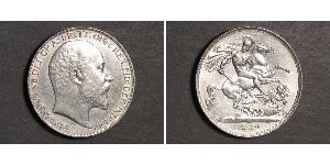 1 Crown Vereinigtes Königreich von Großbritannien und Irland (1801-1922) Silber Eduard VII (1841-1910)