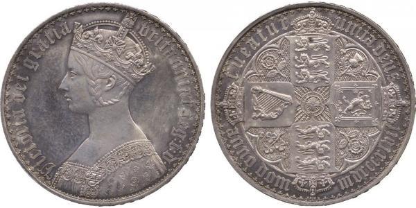 1 Crown Vereinigtes Königreich von Großbritannien und Irland (1801-1922) Silber Victoria (1819 - 1901)