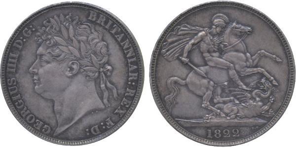 1 Crown Vereinigtes Königreich von Großbritannien und Irland (1801-1922) Silber Georg IV (1762-1830)