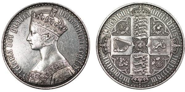 1 Crown Vereinigtes Königreich von Großbritannien und Irland (1801-1922) Silber Victoria (1819 - 1901)