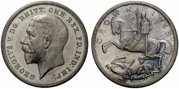 1 Crown Vereinigtes Königreich von Großbritannien und Irland (1801-1922) Silber George V (1865-1936)